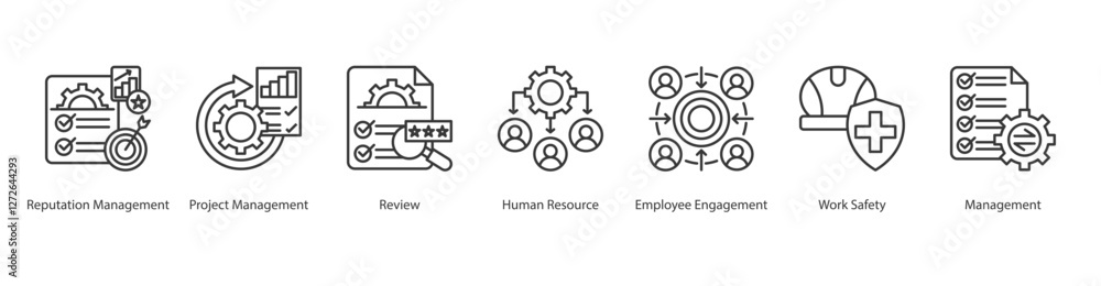 Goal Alignment Icon review, human resource, employee engagement, work safety, management, project management, reputation management 