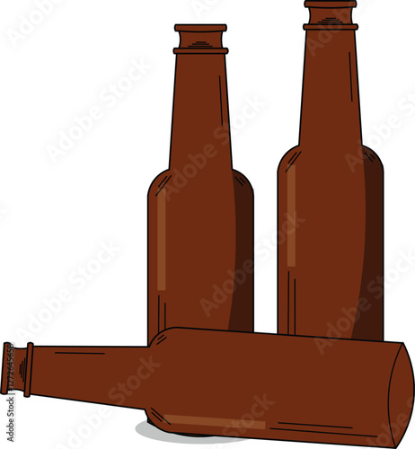 the illustration of the bottle of beer.