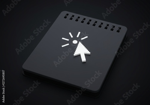 Obraz na płótnie A blank digital notepad with a single blinking cursor, symbolizing automated AI content creation w salonie