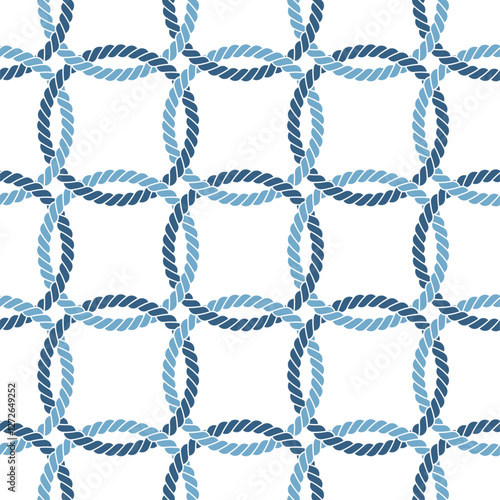 Seamless pattern nautical knots on dark background. Marine rope knot vector illustration for print.