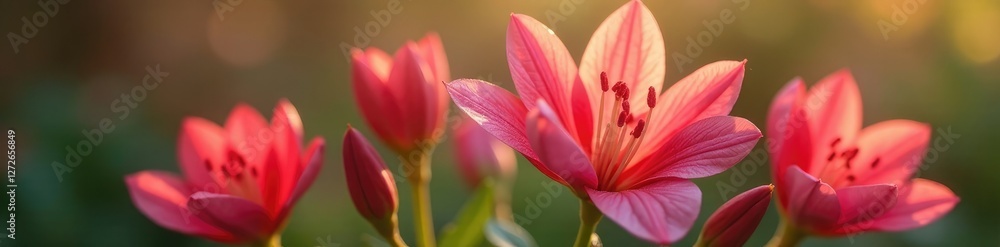 Delicate alstroemeria petals in morning bloom details, gentle, morning Delicate alstroemeria petals in morning bloom details, gentle, morning