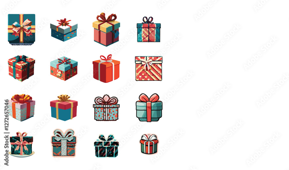 Set of gift boxes vector illustrator Set of gift boxes vector illustrator