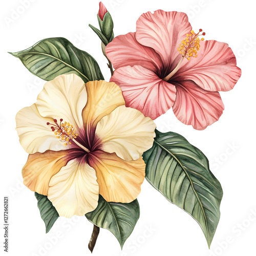 Wallpaper Mural red hibiscus flower Torontodigital.ca