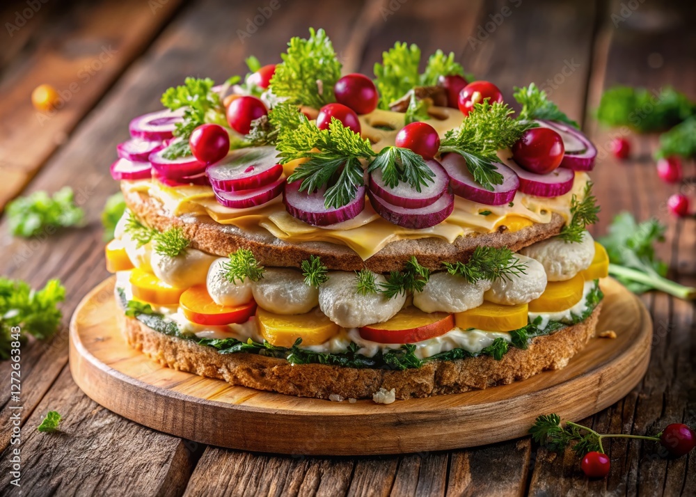 Swedish Smörgåstårta: Delicious Layered Sandwich Cake Swedish Smörgåstårta: Delicious Layered Sandwich Cake