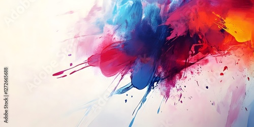 Abstract Colorful Artistic Composition with Asymmetric Layout Ideal for Modern Flyers and Design Projects