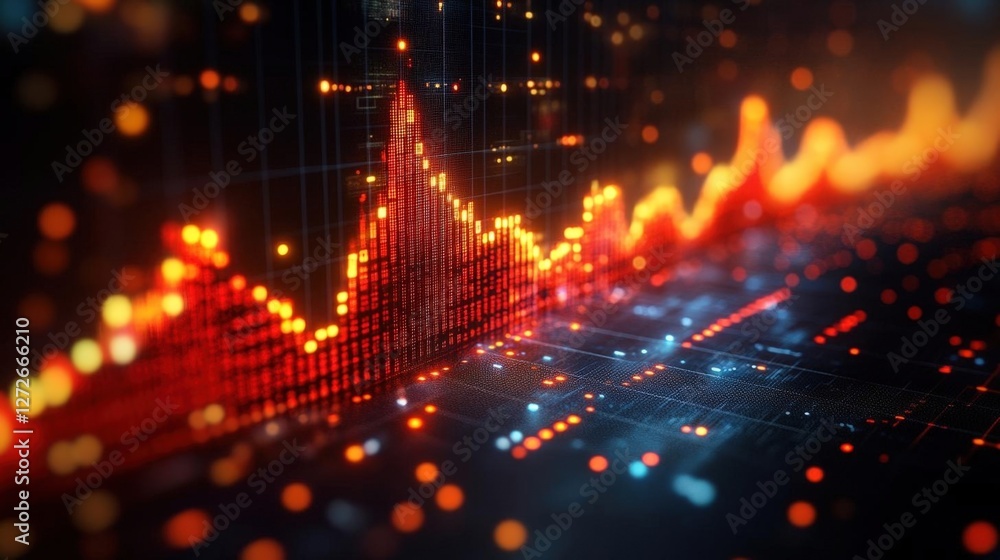 Abstract Glowing Financial Chart Abstract Glowing Financial Chart