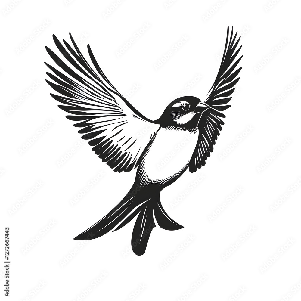 Fototapeta premium vector illustration of a bird