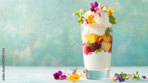 Floral Delight Parfait: A c...