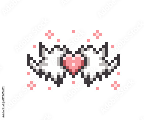 pixel icon heart symbol