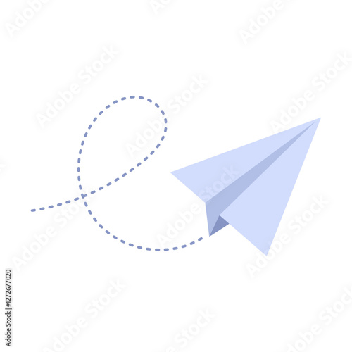 Paper plane with path