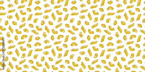 Macaroni Pasta Pattern background. Seamless Pattern Macaroni background. pasta pattern background.