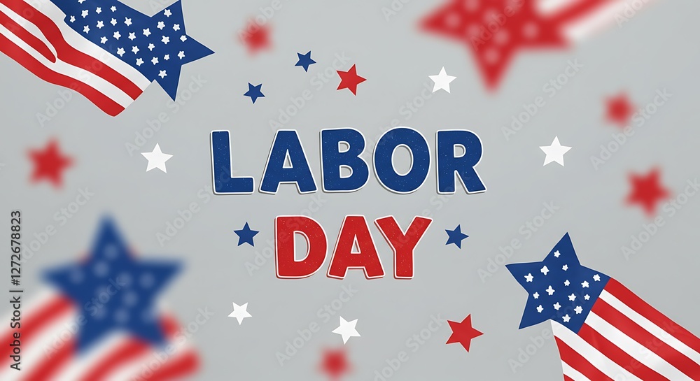Obraz premium Stylized Labor Day art - appreciation for workers - social media, greeting cards