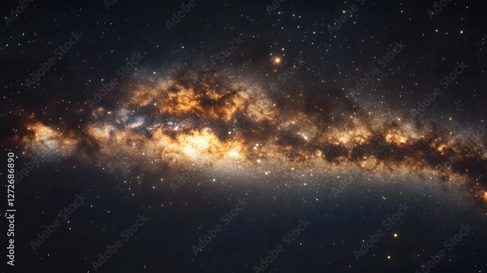 Milky Way galaxy with stars and cosmic nebula.
Milky Way galaxy with stars and cosmic nebula.