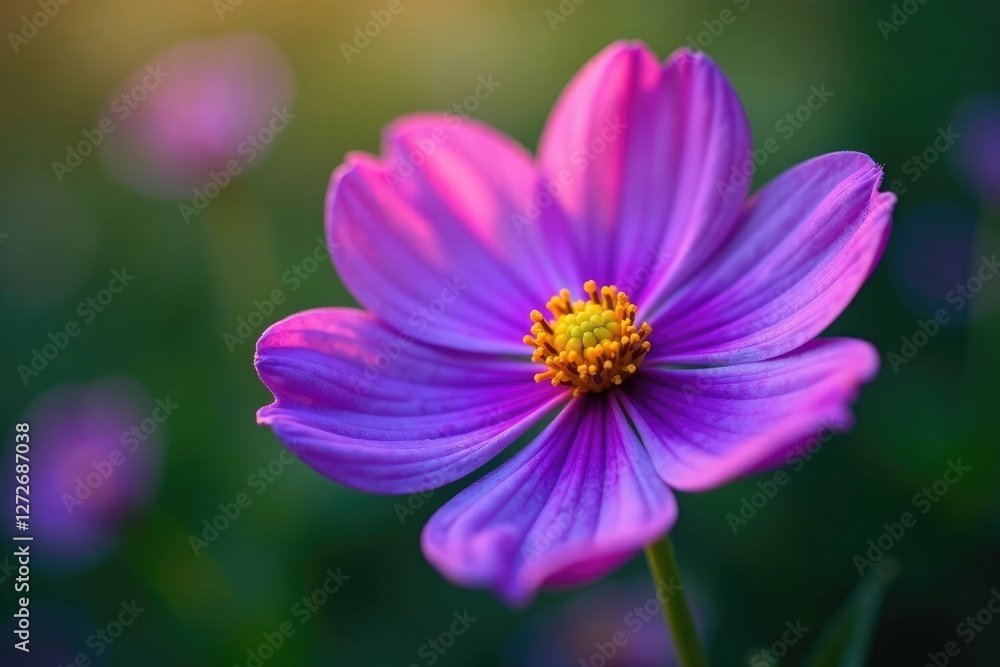 Purple flower with petal dust covering its surface, purple flowers, delicate Purple flower with petal dust covering its surface, purple flowers, delicate