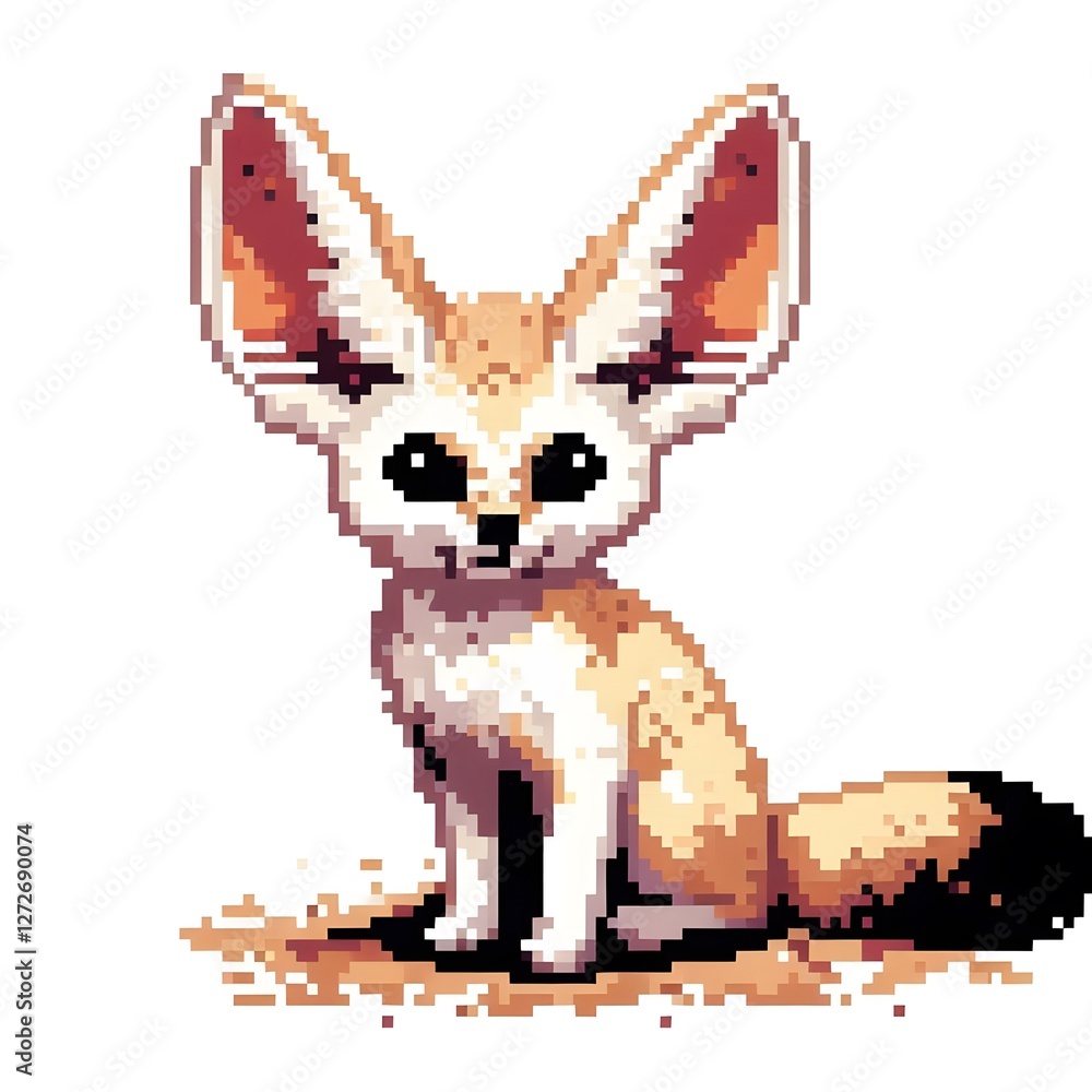 사막여우, 픽셀아트, jpeg (Fennec fox, pixel art, jpeg)