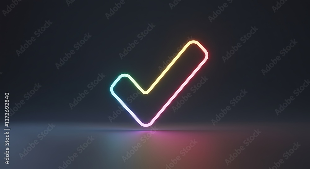 Luminous check mark icon - successful completion concept - website button,digital marketing Luminous check mark icon - successful completion concept - website button,digital marketing