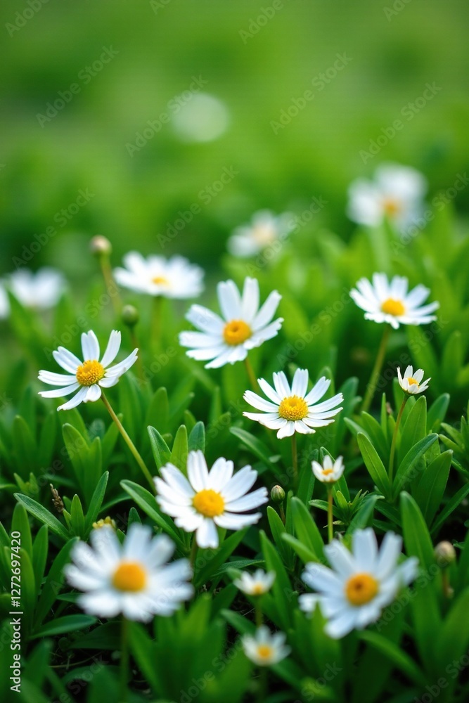 Soft petals of white flowers scattered on green grass, nature, wildflowers, petals Soft petals of white flowers scattered on green grass, nature, wildflowers, petals