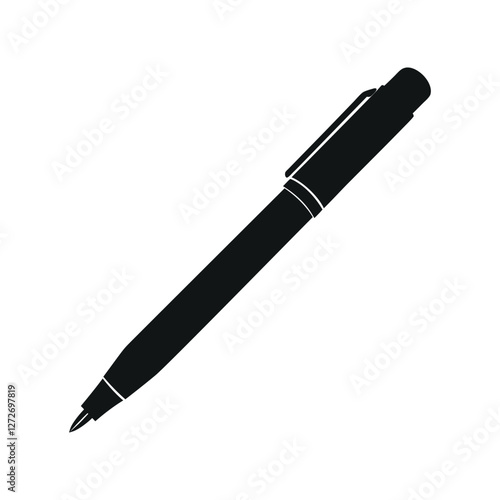 Icon of a ballpoint pen. Ballpoint pen vector illustration isolated on white background