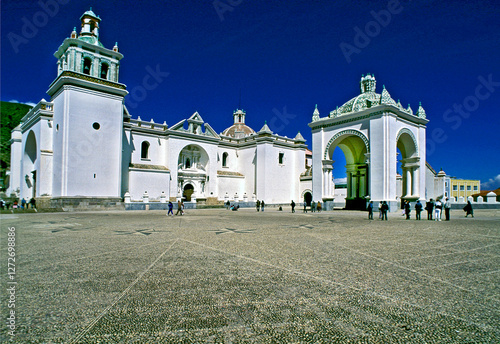 Fotografia Igreja na cidade de  Copacabana. Bolivia.