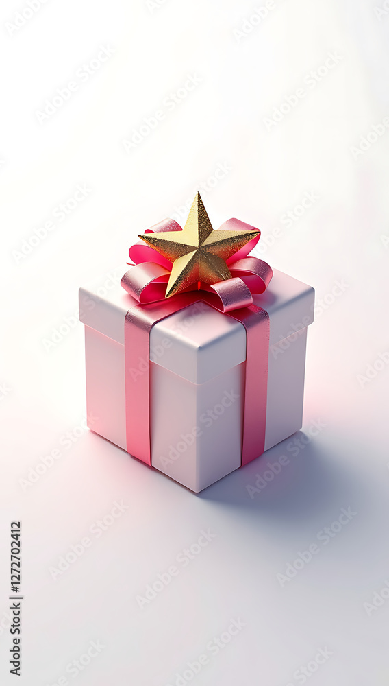 A simple 3D render of a gift box with a star, symbolizing customer rewards and loyalty programs, placed on a plain white background. A simple 3D render of a gift box with a star, symbolizing customer rewards and loyalty programs, placed on a plain white background.
