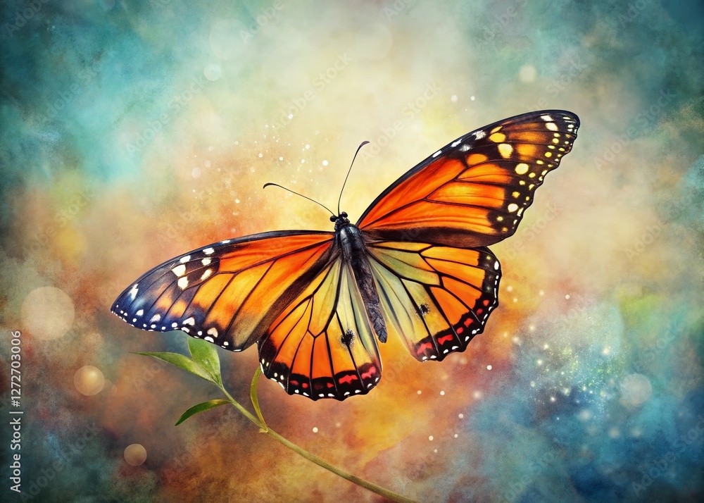 Fototapeta premium Viceroy Butterfly on Dreamy Abstract Background - High-Resolution Stock Photo