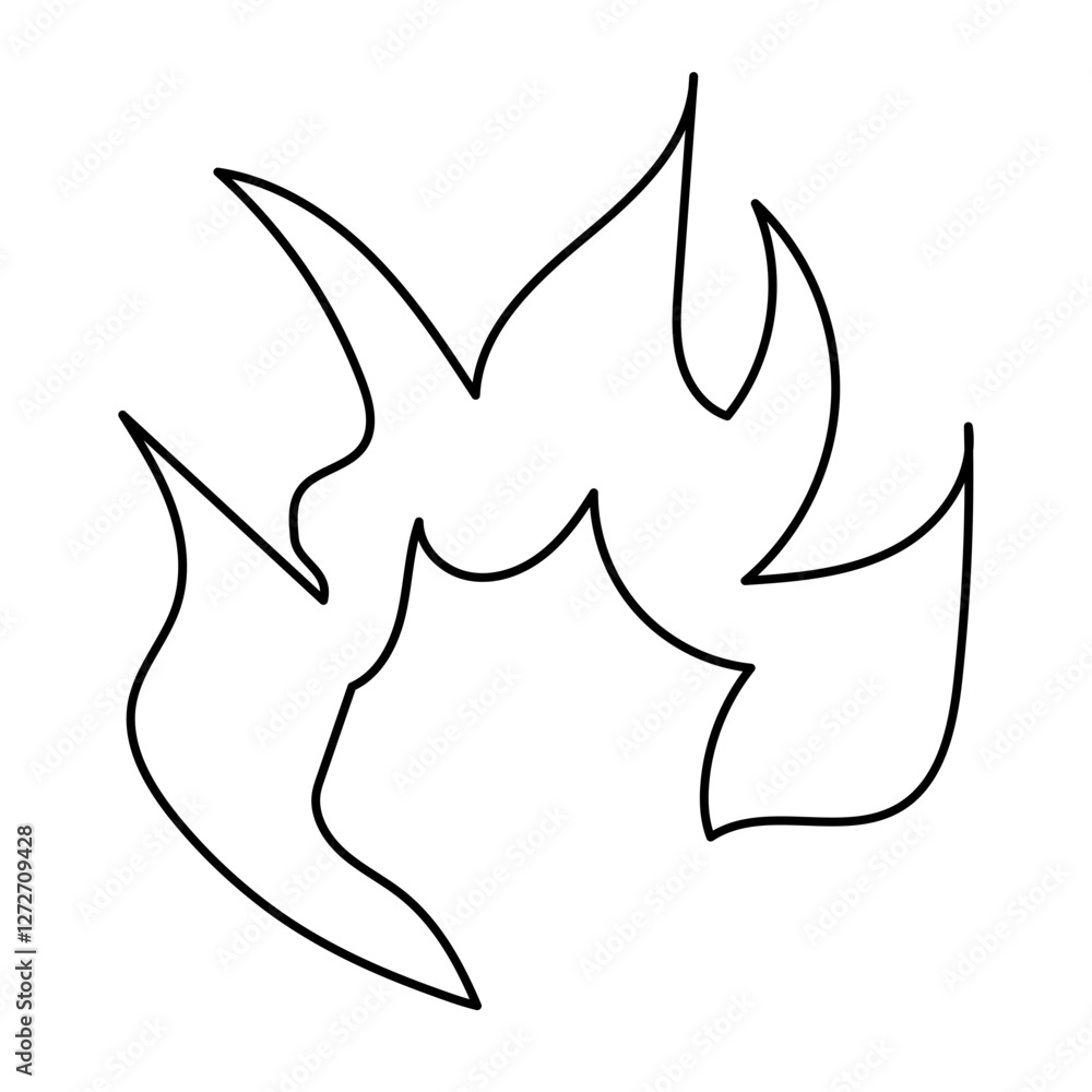 Fototapeta premium Fire set vector design big pack of flame icon