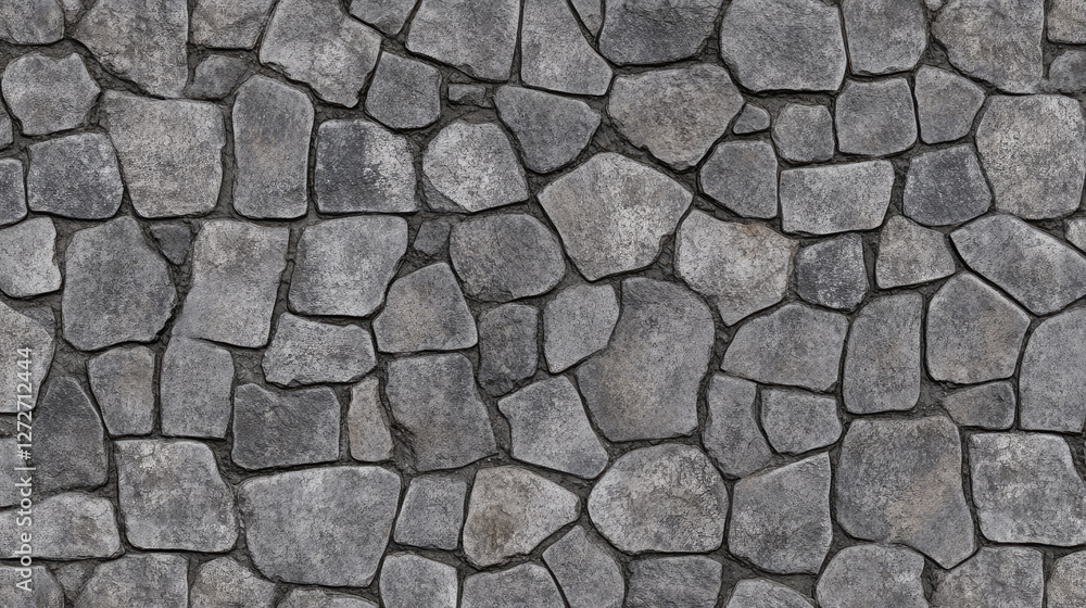 A seamless high-resolution gray cobblestone texture, ideal for use in 3D renderings or construction projects. A seamless high-resolution gray cobblestone texture, ideal for use in 3D renderings or construction projects.
