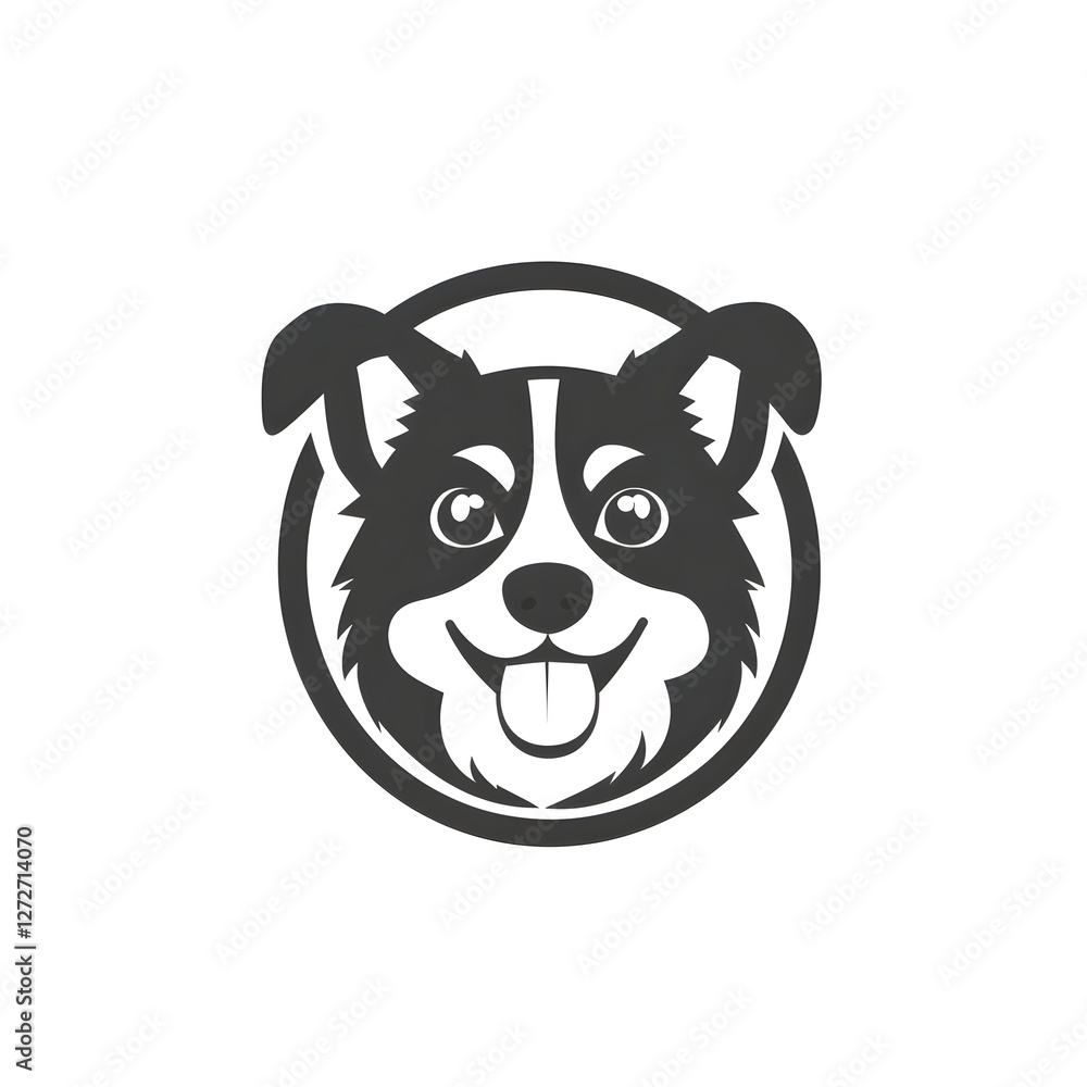 Fototapeta premium a dog head logo design