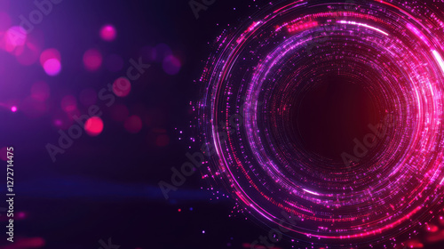 vibrant swirling vortex of colorful data streams and lights