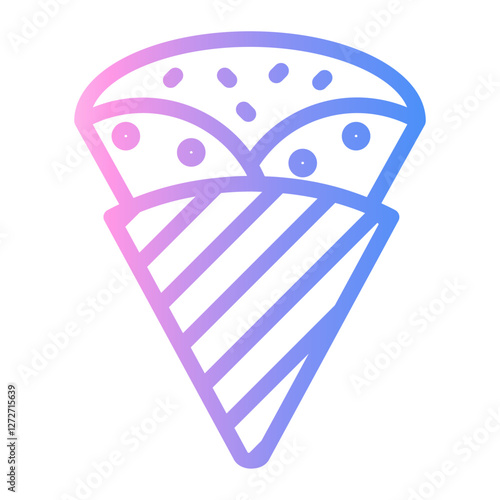 crepe Line Gradient Icon