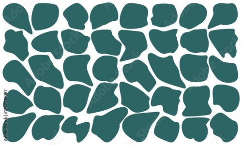 Blob shape, Liquid silhouette design drop in modern style. Set of irregular round blot form graphic element.
