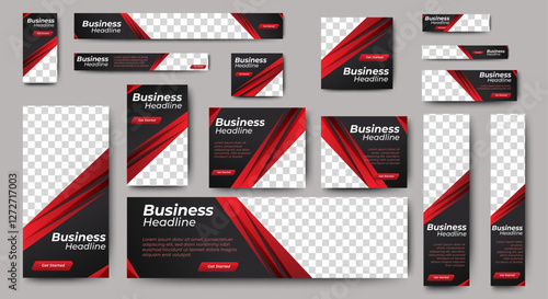Business banner design template. Online web advertising banner. vector