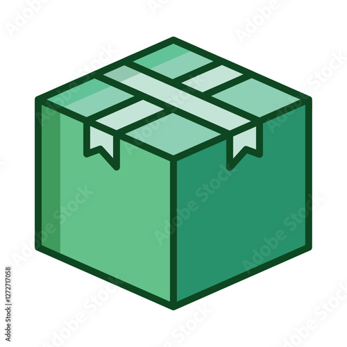 Eco packing sustainable shipping box icon