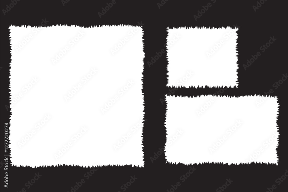 Set of White, Black and Red Torn or ripped paper sheet. Vector Collage Shape of Torn Paper. Scrapbook edge, notebook tear or blank page split on white background. EPS10 Set of White, Black and Red Torn or ripped paper sheet. Vector Collage Shape of Torn Paper. Scrapbook edge, notebook tear or blank page split on white background. EPS10