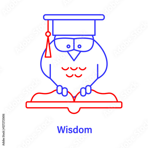 Wisdom – Owl with Graduation Cap Representing Intelligence and Expertise