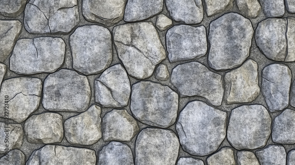 A seamless high-resolution gray cobblestone texture, ideal for use in 3D renderings or construction projects. A seamless high-resolution gray cobblestone texture, ideal for use in 3D renderings or construction projects.