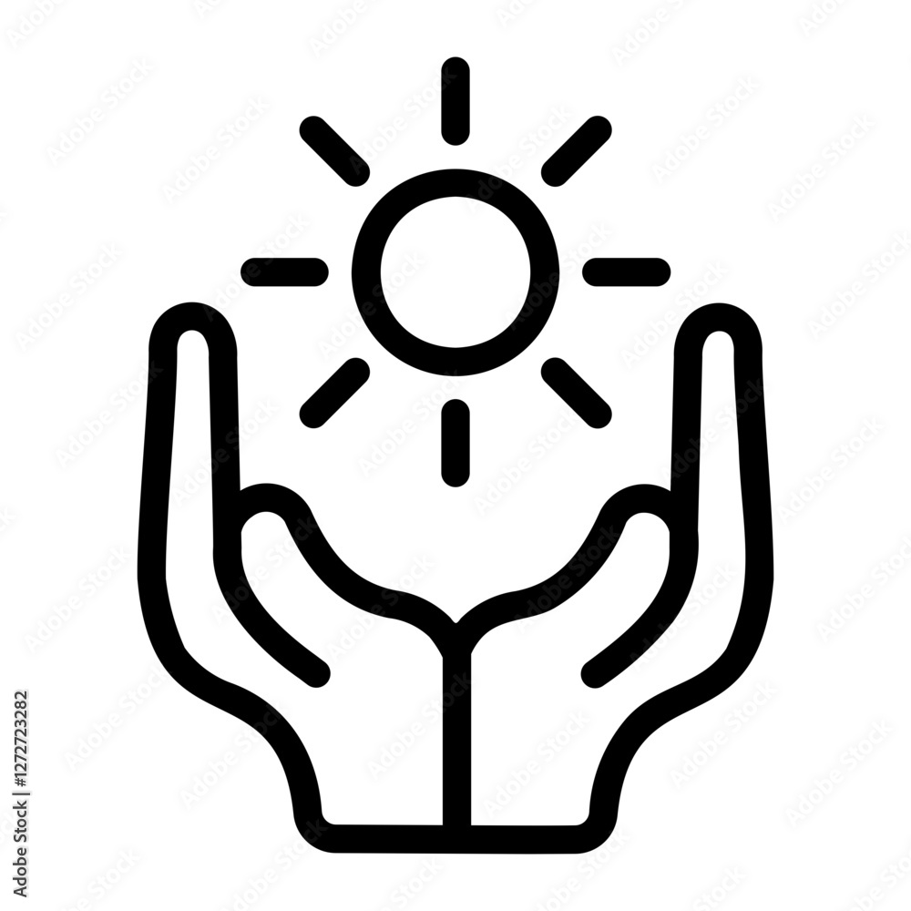 sun Line Icon sun Line Icon