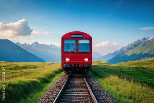 train in the mountains