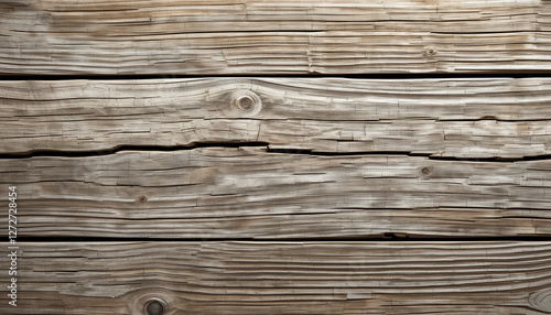 A weathered wooden plank, featuring intricate grain patterns and subtle cracks, captured in ultra-high 8K resolution, showcasing the natural textures and aged beauty of the wood. photo