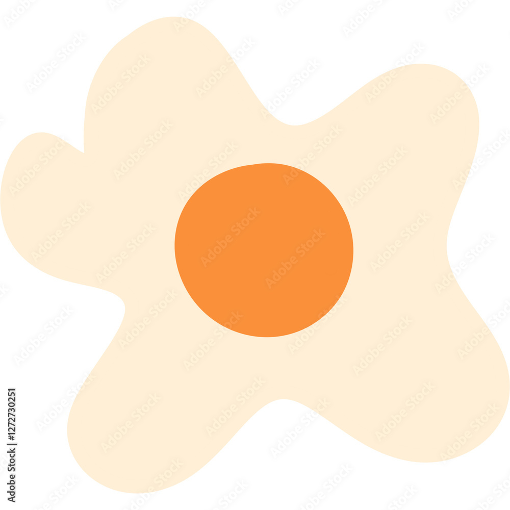 Sunny-Side-Up Delight: A delightful illustration of a sunny-side-up egg, boasting a vibrant orange yolk nestled in a perfectly cooked white, ready to brighten your day. Sunny-Side-Up Delight: A delightful illustration of a sunny-side-up egg, boasting a vibrant orange yolk nestled in a perfectly cooked white, ready to brighten your day.