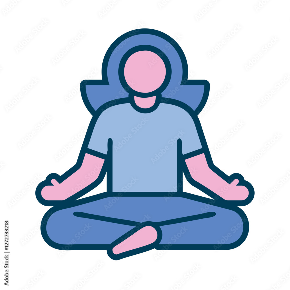 Mindfulness Meditation full lotus pose icon Mindfulness Meditation full lotus pose icon