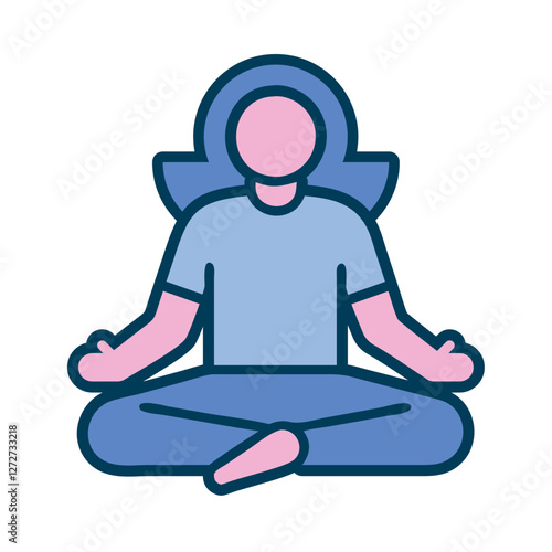 Mindfulness Meditation full lotus pose icon