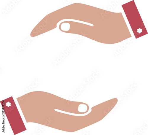 Holding, Protection, Care hands, 손 벡터 일러스트