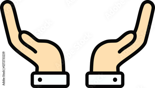 Holding, Protection, Care hands, 손 벡터 일러스트