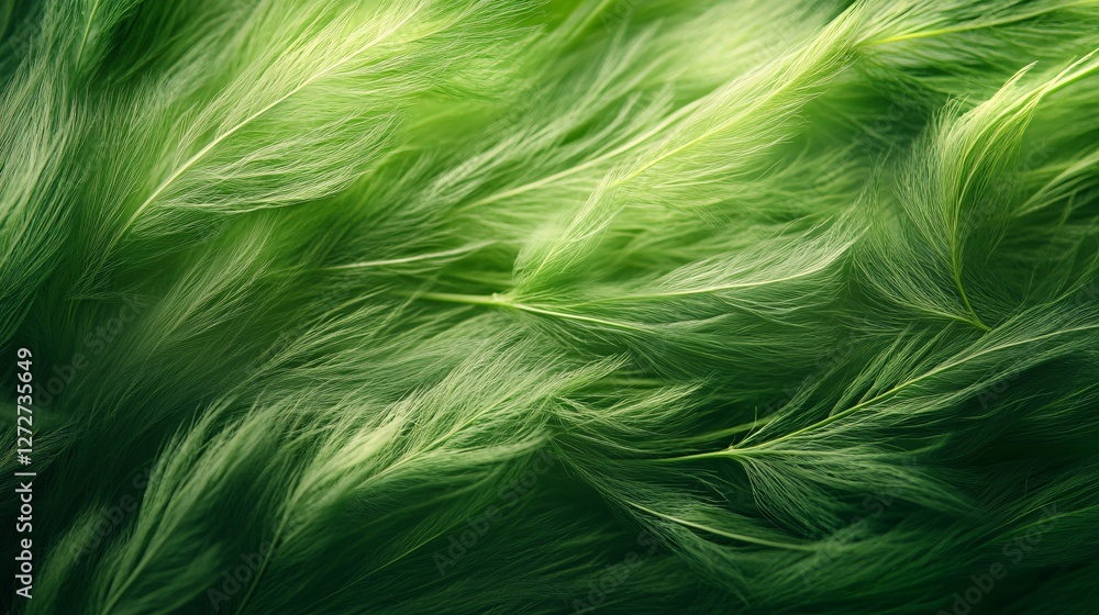 Lush Green Feathers Soft Texture Background Lush Green Feathers Soft Texture Background
