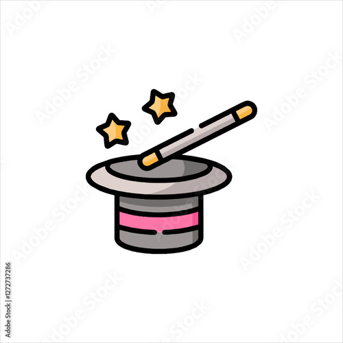magic hat and wand