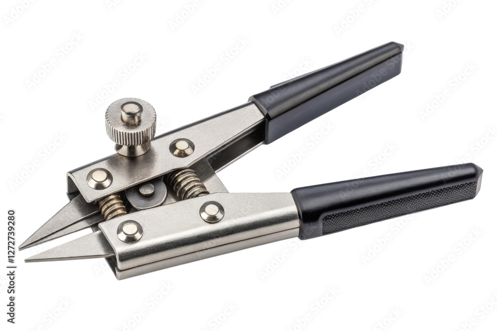 Metal wire crimping tool isolated with transparent background Metal wire crimping tool isolated with transparent background