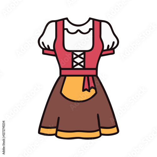 Germany dirndl dress with decorative design