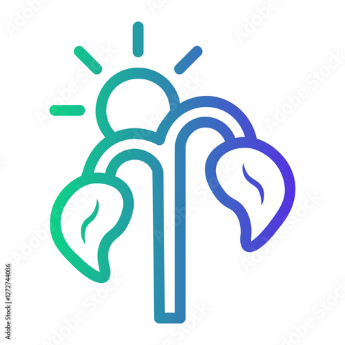 drought Line Gradient Icon