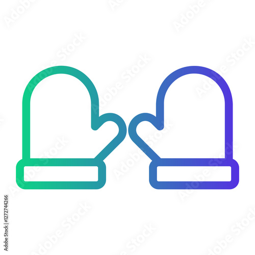 mittens Line Gradient Icon